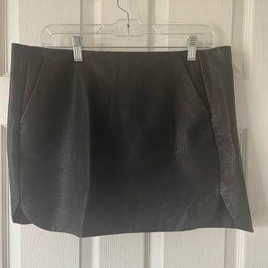 Faux leather skirt